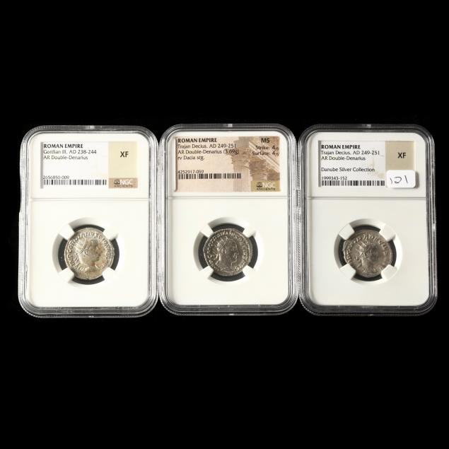 three-graded-roman-silver-antoniniani-of-the-3rd-century-a-d