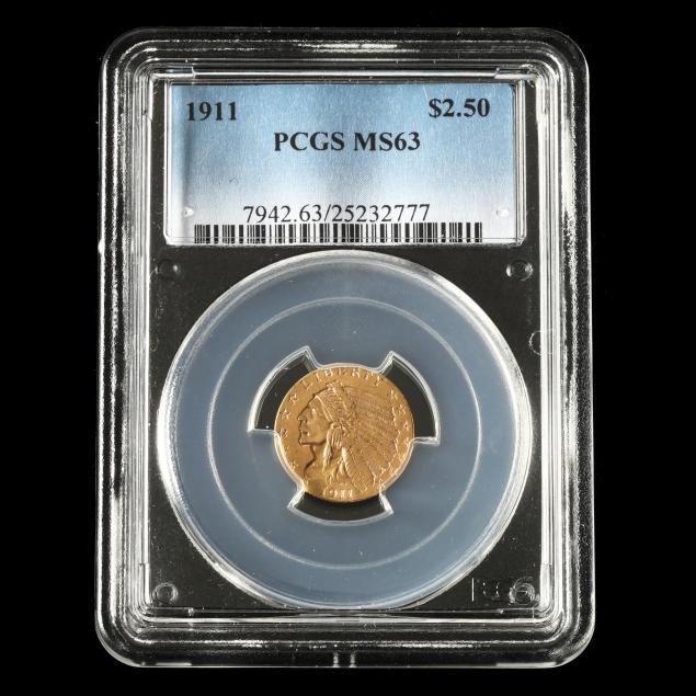 1911-indian-head-2-50-gold-quarter-eagle-pcgs-ms63
