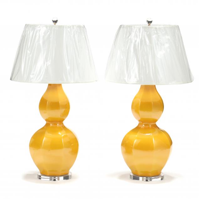 pair-of-tall-yellow-asian-style-double-gourd-vase-lamps