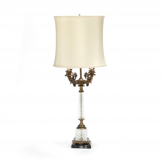 loevsky-loevsky-brass-and-cut-glass-five-light-candelabra-table-lamp