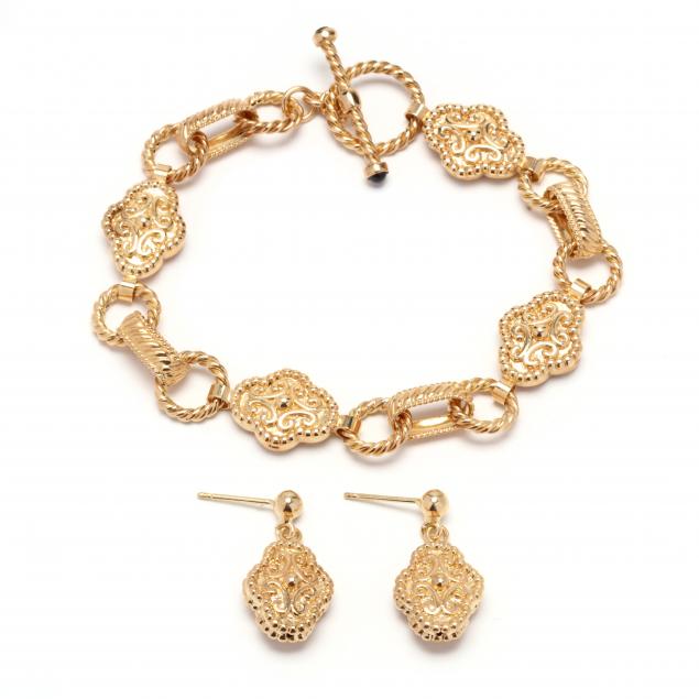 gold-bracelet-and-earrings