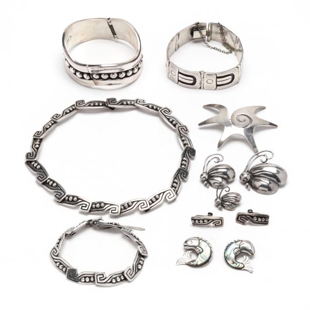 group-of-sterling-silver-jewelry-items-mexico