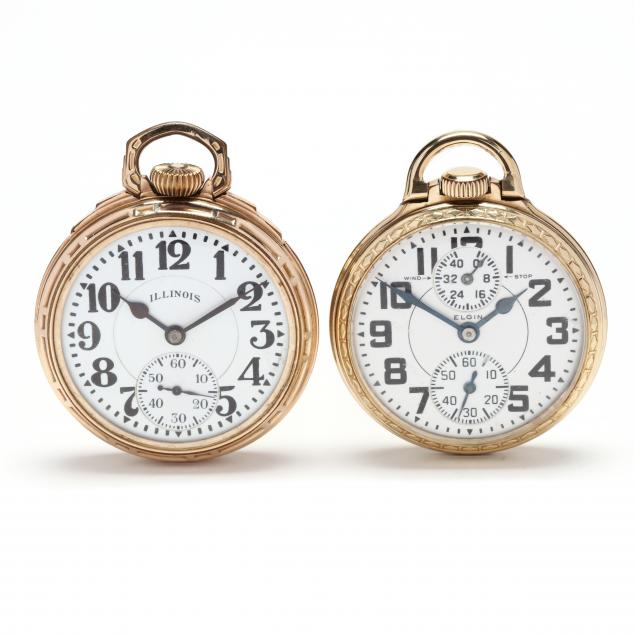 two-vintage-gold-filled-open-face-pocket-watches