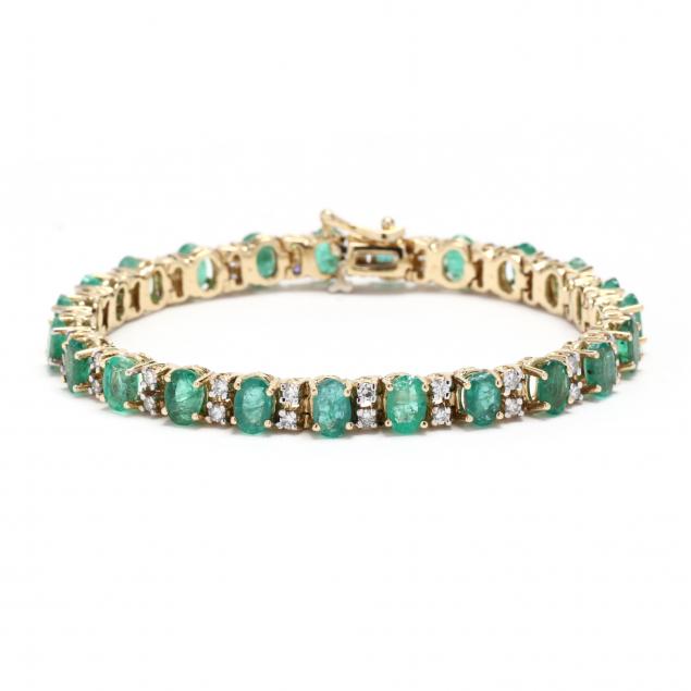 emerald-and-diamond-line-bracelet