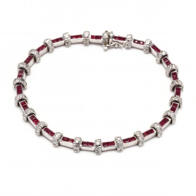 White Gold, Ruby, and Diamond Bracelet (Lot 1211 - Holiday Boutique ...