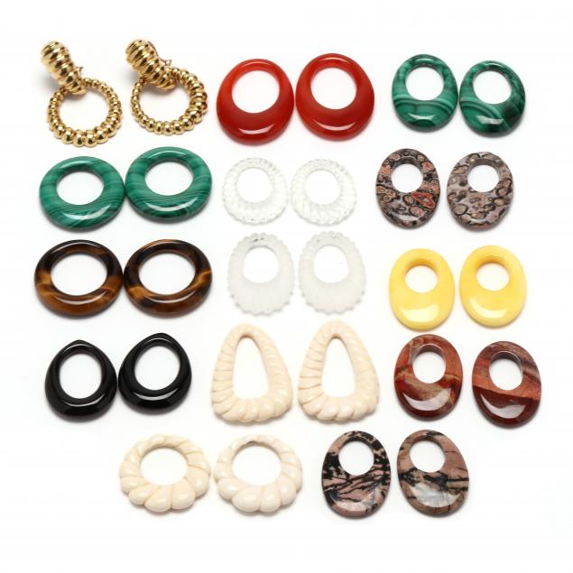 gold-earrings-with-interchangeable-hardstone-hoops