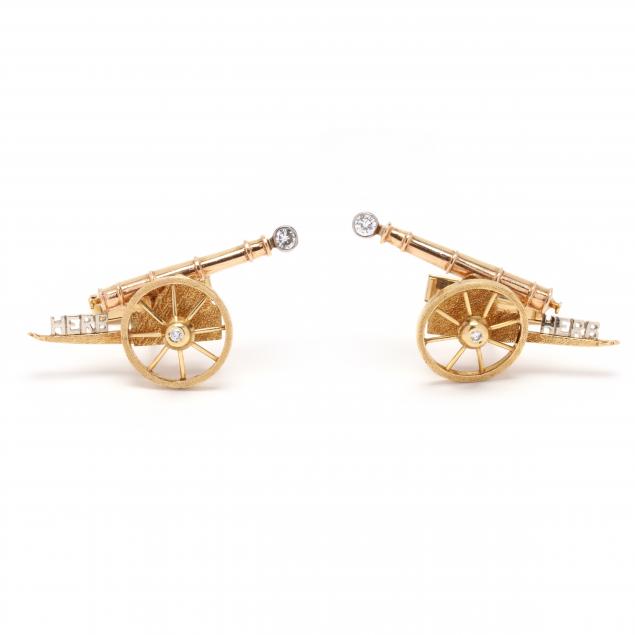 bi-color-gold-and-diamond-cannon-motif-cufflinks