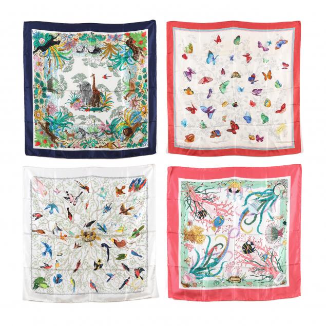 four-silk-scarves-featuring-animal-life-gucci