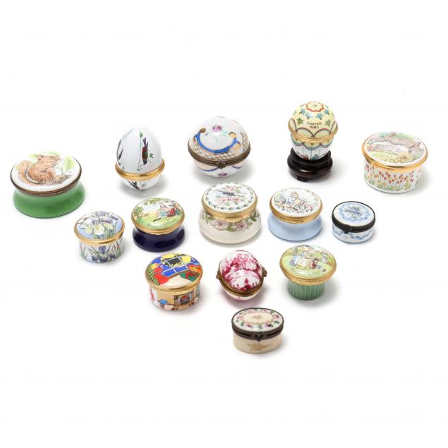 group-of-14-enamel-boxes