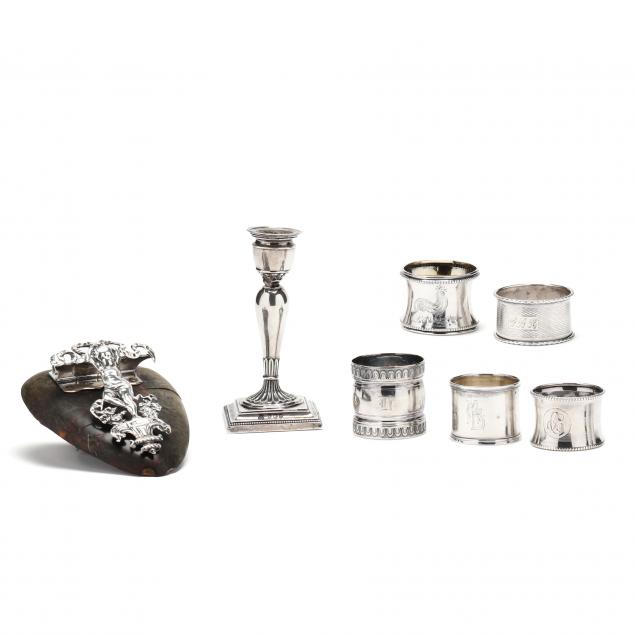 a-collection-of-sterling-silver-antique-desk-accessories-and-napkin-rings