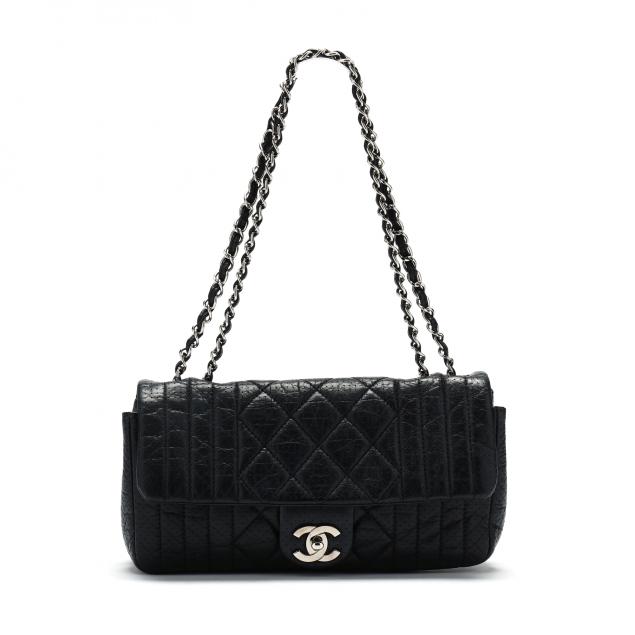Aged Calfskin Perforated Flap Bag, Chanel (Lot 1026 - Holiday