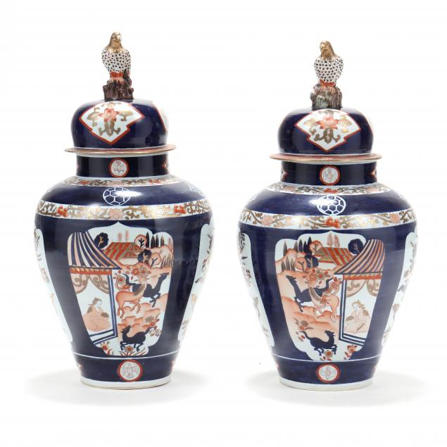 a-pair-of-large-imari-jars-with-covers