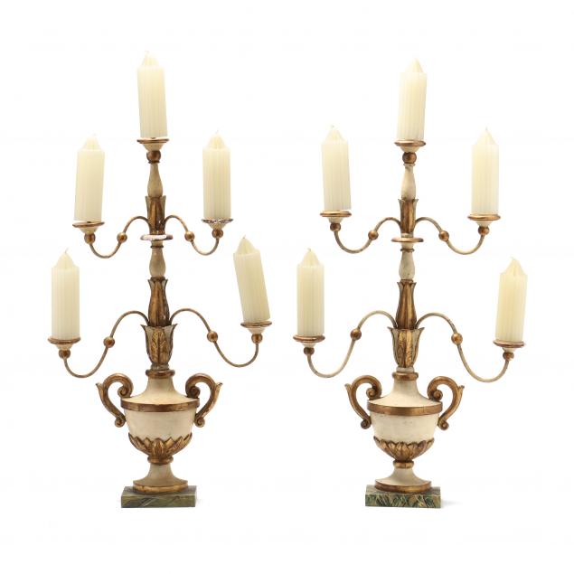 pair-of-italian-parcel-gilt-five-light-wall-sconces