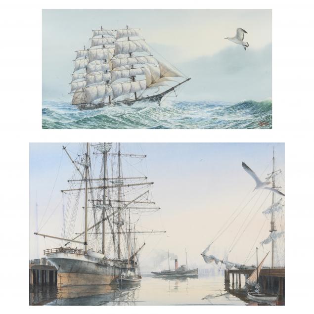 pete-peterson-american-1931-2002-two-maritime-scenes
