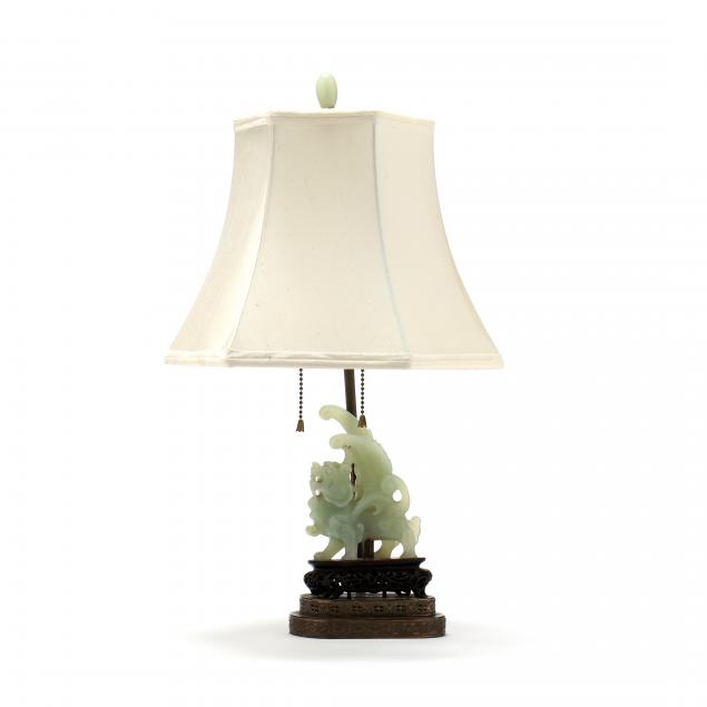 a-chinese-celadon-hardstone-mythical-beast-table-lamp