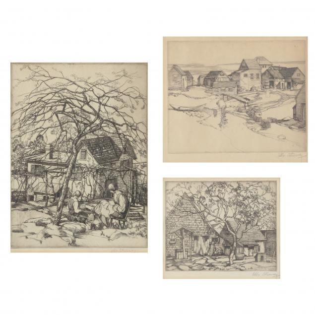 abbo-ostrowsky-american-1889-1975-three-scenic-etchings