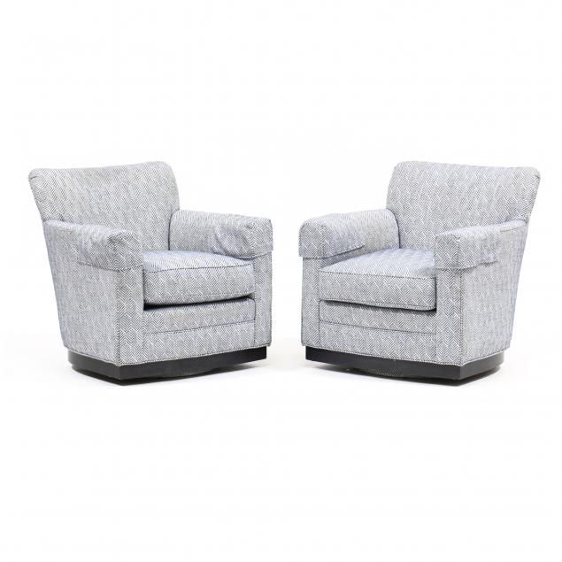wesley-hall-pair-of-upholstered-swivel-club-chairs