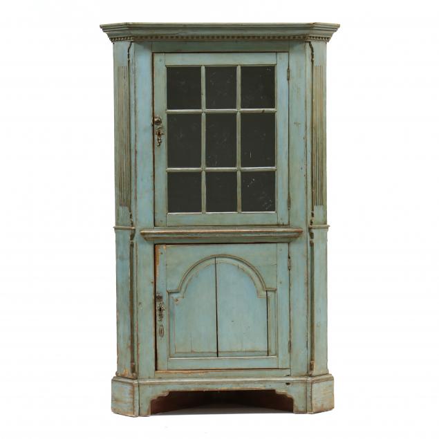 american-chippendale-paint-decorated-barrel-back-corner-cabinet