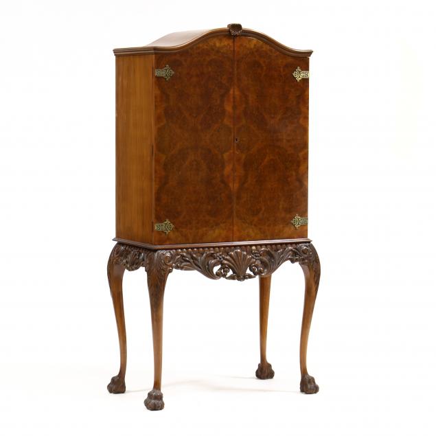 george-ii-style-burlwood-cabinet-on-stand