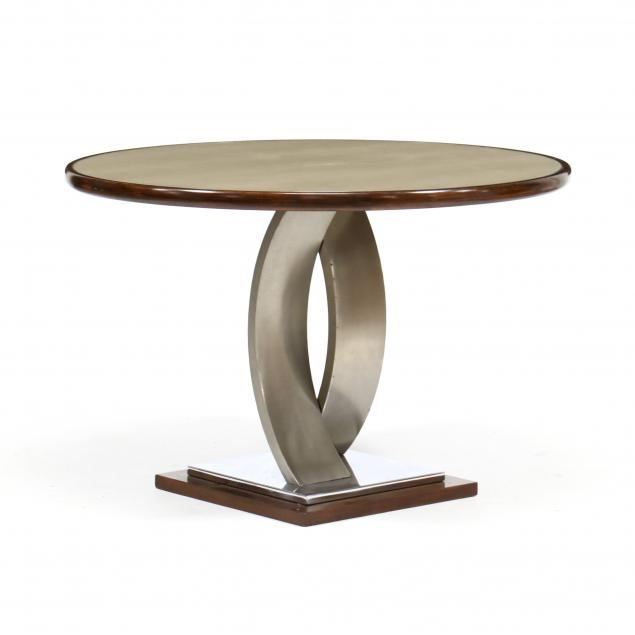 art-deco-style-faux-shagreen-top-center-table