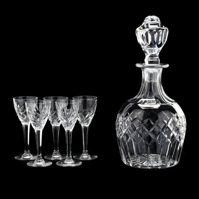 cartier-crystal-decanter-and-five-st-louis-cordials