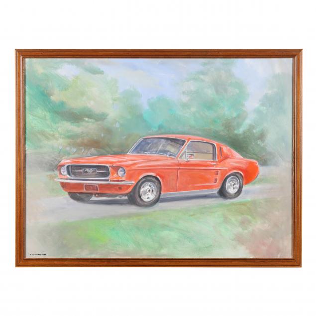 chip-holton-nc-b-1948-portrait-of-a-red-mustang-fastback