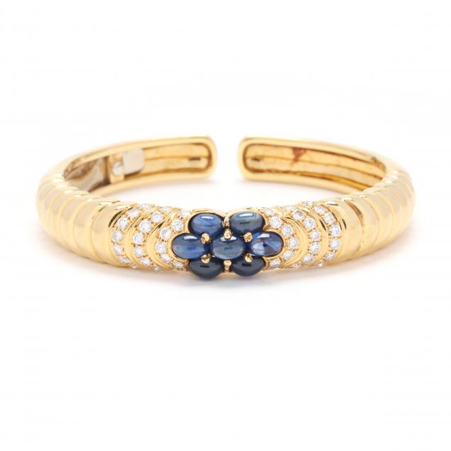 gold-sapphire-and-diamond-cuff-bracelet