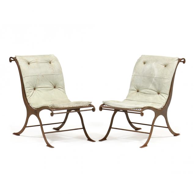 pair-of-vintage-iron-campeche-chairs