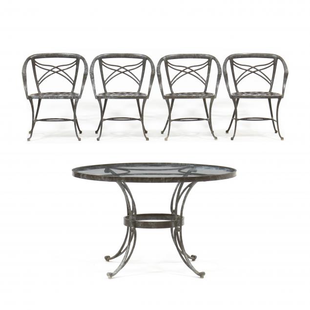 brown-jordan-patio-table-and-four-chairs