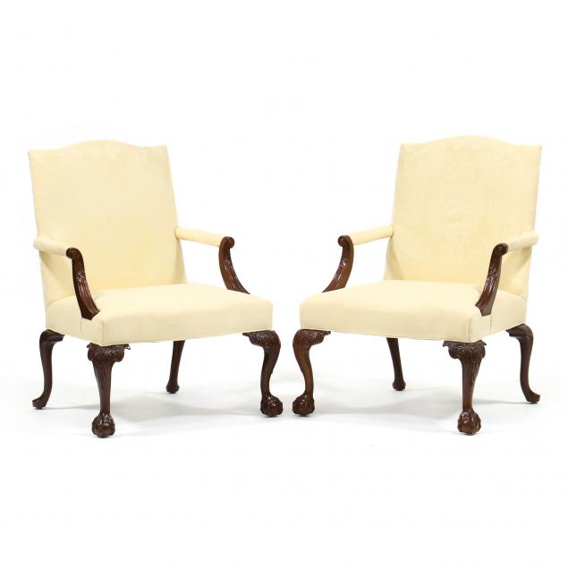 southwood-pair-of-chippendale-style-upholstered-lolling-chairs
