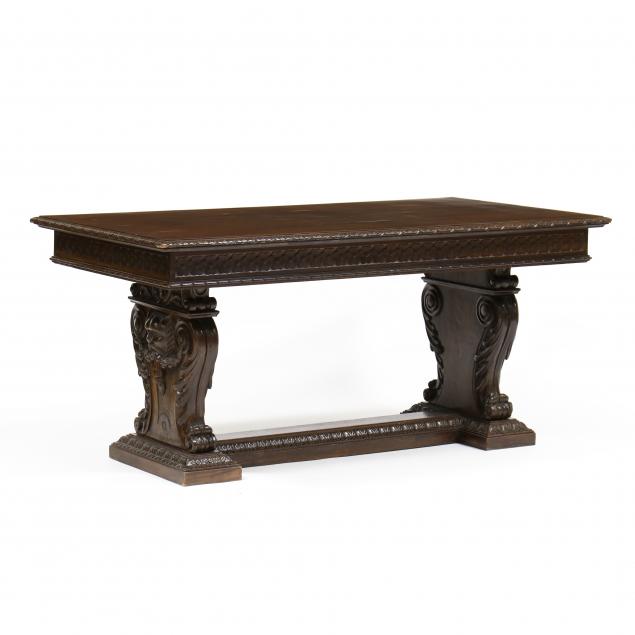 italian-renaissance-style-walnut-library-table