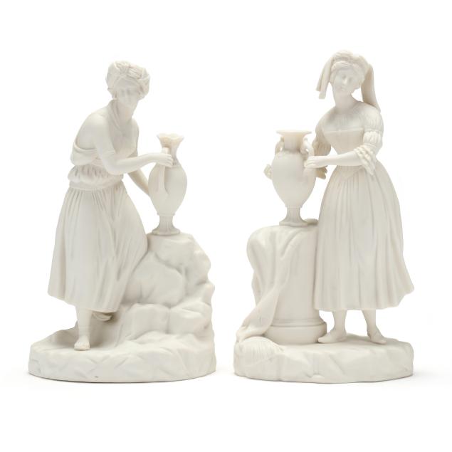 two-greco-roman-revival-porcelain-bisque-figures