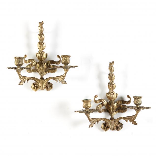 pair-of-neoclassical-style-brass-double-light-sconces