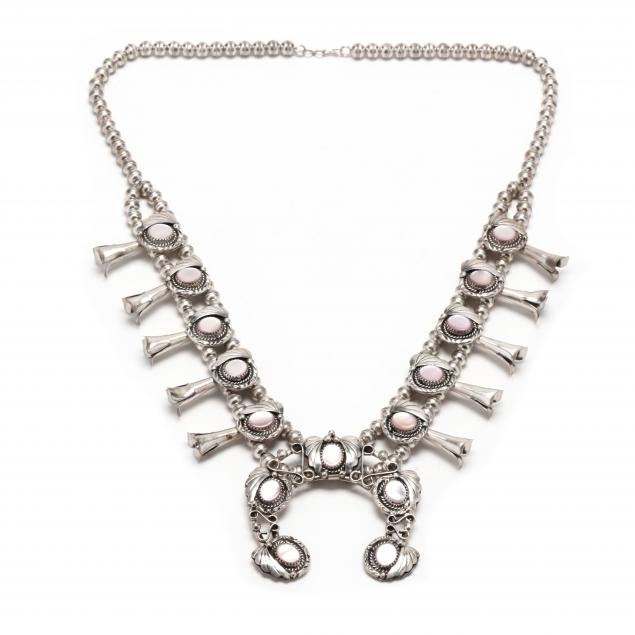 silver-and-mother-of-pearl-squash-blossom-necklace
