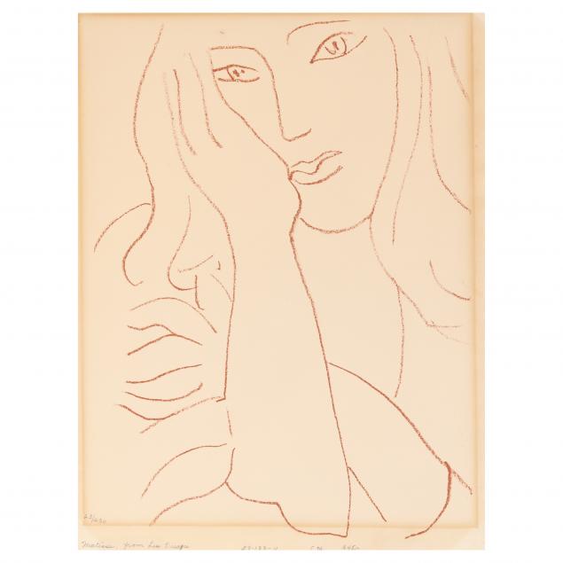 after-henri-matisse-french-1869-1954-lithograph-from-i-visages-i