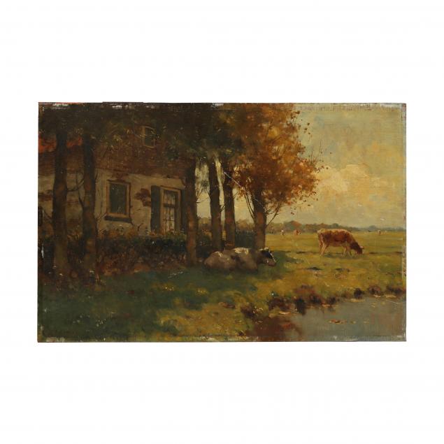 gerard-altmann-dutch-1877-1940-farmhouse-and-cattle
