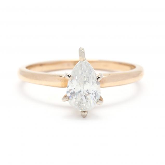 gold-and-pear-cut-diamond-ring