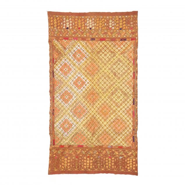 an-indian-punjab-phulkari-silk-embroidered-textile-with-floral-motif