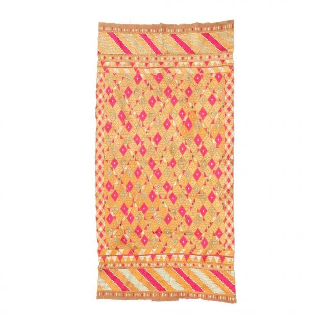 an-indian-punjab-phulkari-silk-embroidered-textile-with-diamond-pattern