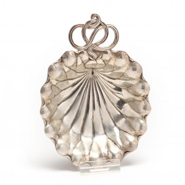 art-nouveau-sterling-silver-leaf-form-dish