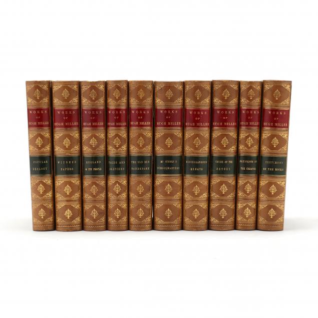 finely-bound-works-of-19th-century-scottish-polymath-hugh-miller