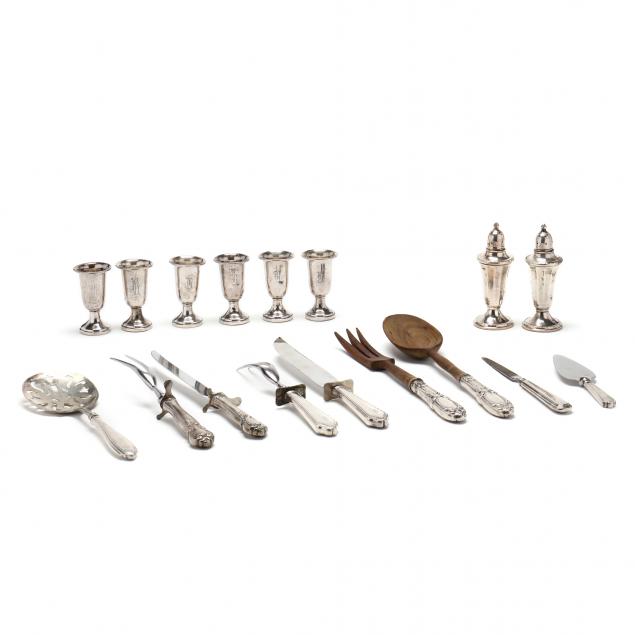 group-of-assorted-sterling-silver-flatware-and-hollowware