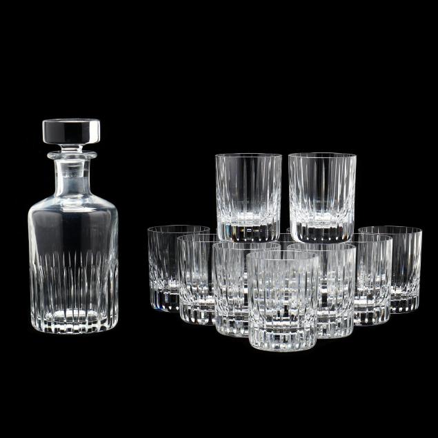 baccarat-crystal-decanter-and-12-tumblers