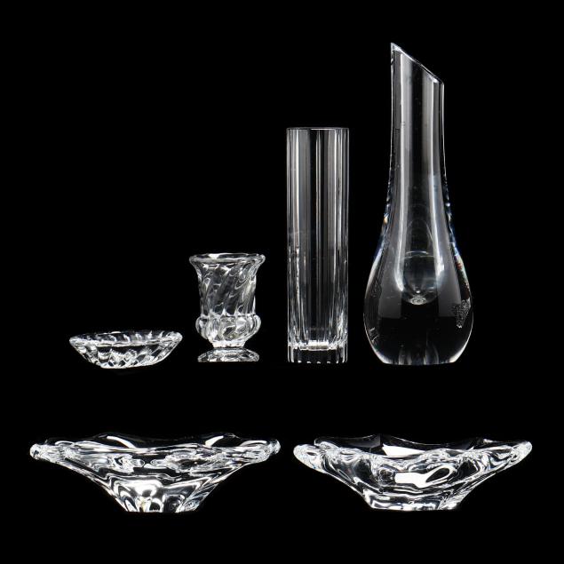 six-pieces-of-assorted-baccarat-crystal