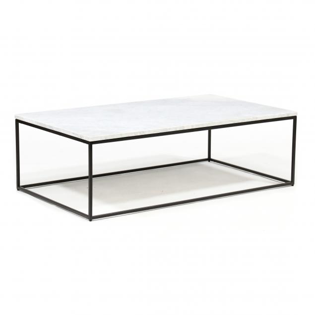 contemporary-modernist-marble-top-coffee-table