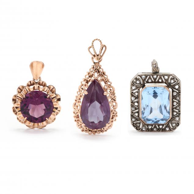 three-gem-set-pendants