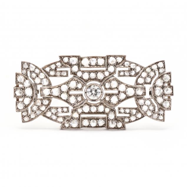 antique-silver-and-diamond-brooch