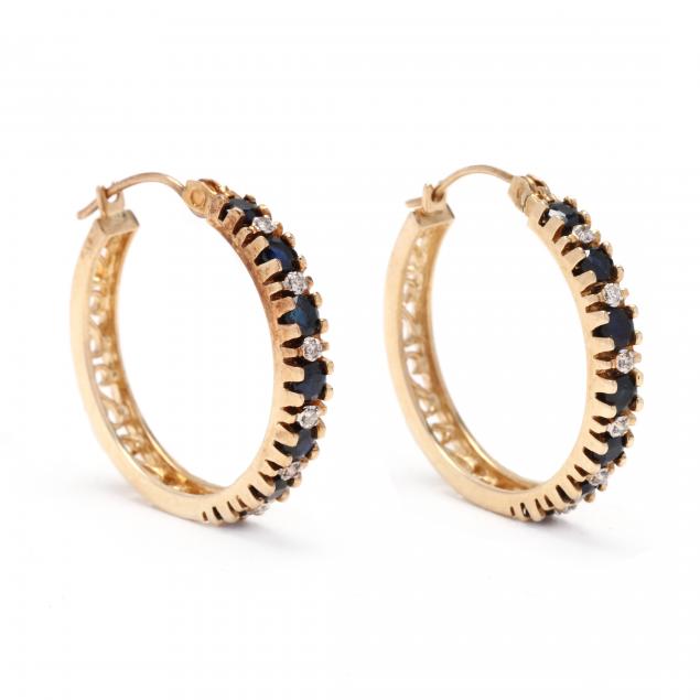 gold-sapphire-and-diamond-hoop-earrings
