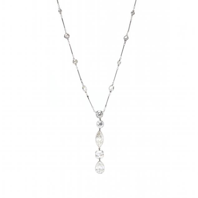 antique-platinum-and-multi-diamond-lavalier-necklace