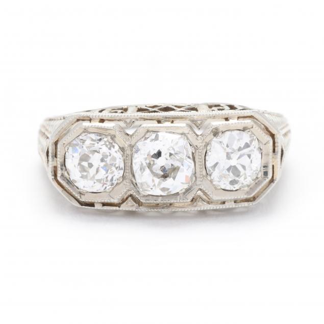 art-deco-white-gold-three-stone-diamond-ring